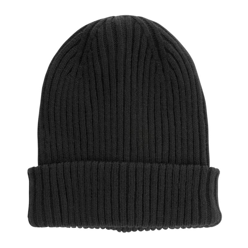 Dvojito pletená beanie čapica Impact z Polylana® AWARE™ čierna 2