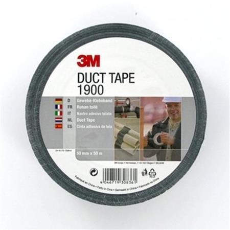 3M SCOTCH Lepiaca páska, tkanina, 50 mmx50 m, 3M "Duct Tape 1900", čierna, 24 kotúčov