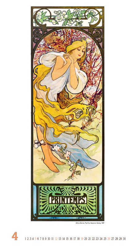 Nástenný kalendár Alfons Mucha 2026 4