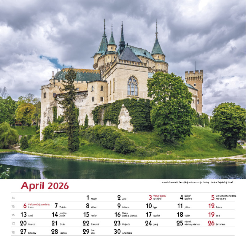Nástenný kalendár Hrady a zámky Slovenska 2026 4