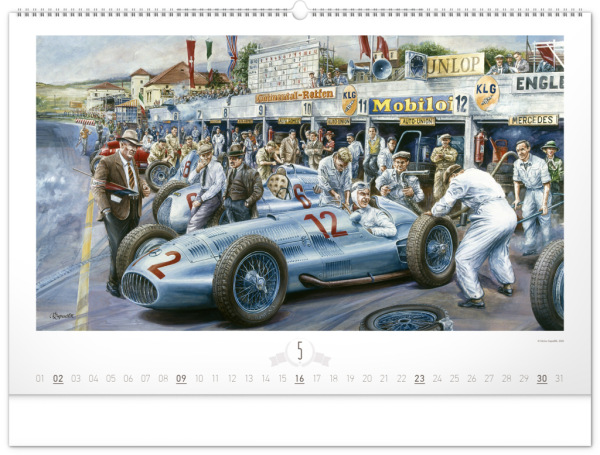 NOTIQUE Nástenný kalendár Oldtimers – Václav Zapadlík 2027, 64 x 42 cm 5