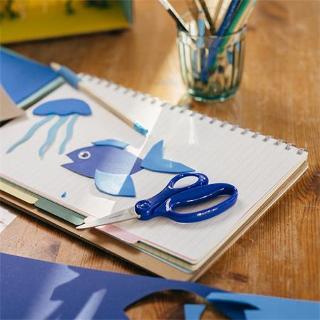 Nožnice, školské 15 cm, FISKARS, modré 6