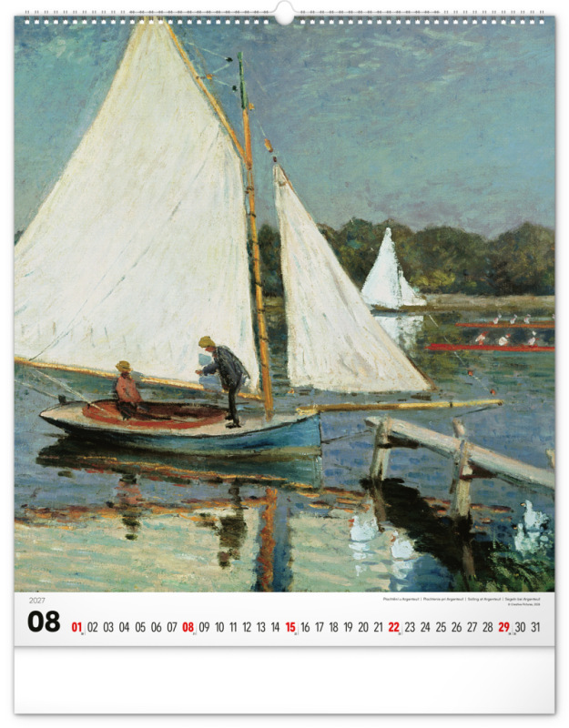 NOTIQUE Nástenný kalendár Claude Monet 2027, 48 x 56 cm 8