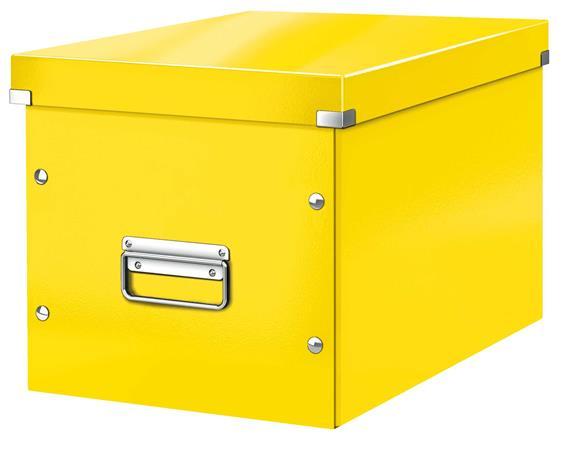 Odkladací box, veľkosť L, LEITZ "Click&Store", žltá