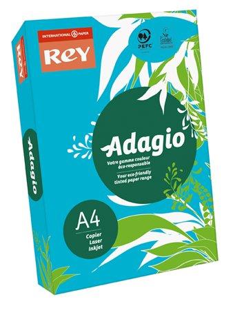 Kopírovací papier, farebný, A4, 80 g, REY "Adagio", intenzívna modrá