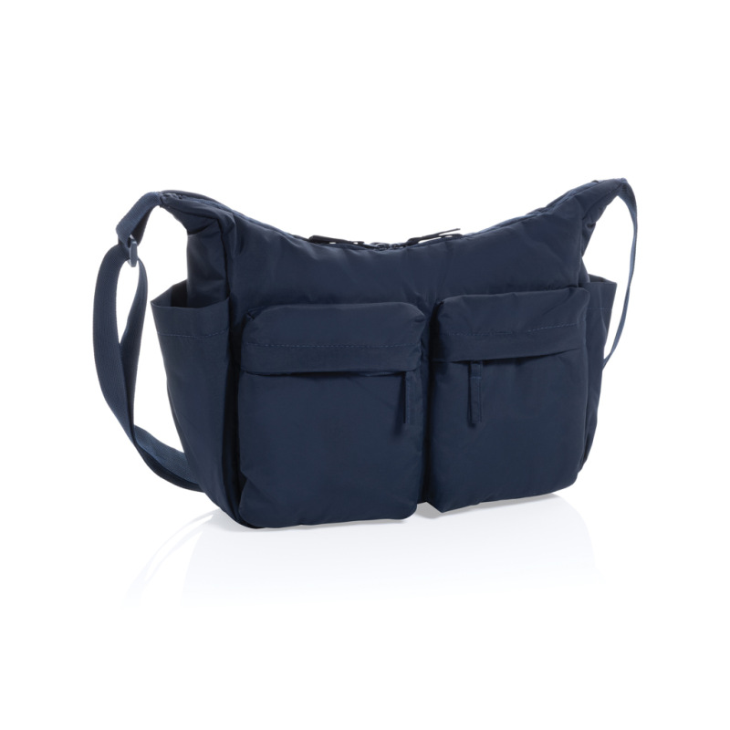 KENTO URBAN RCS polstrovaná crossbody taška z rec. Nylonu námornícka modrá