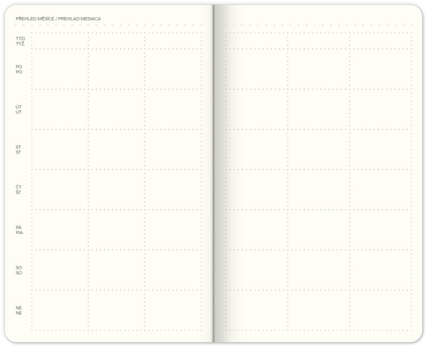 Týždenný nedatovaný diár My Bulelt Planner, 13 × 21 cm CZ/SK 3