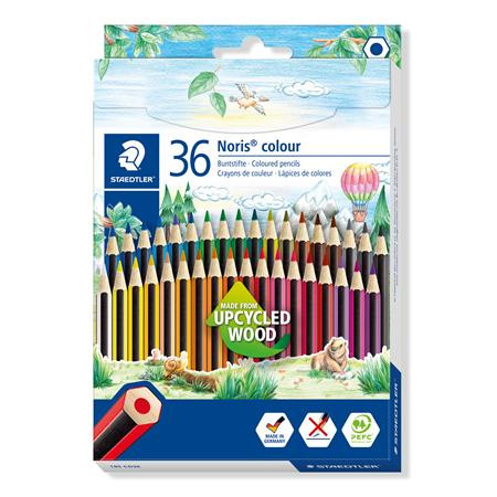 Farebné ceruzky, sada, šesťhranné, STAEDTLER "Noris 144", 36 rôznych farieb
