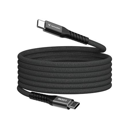 USB kábel, USB-C - USB-C, 1,2 m, 100W, magnetický, VERBATIM, čierna 1