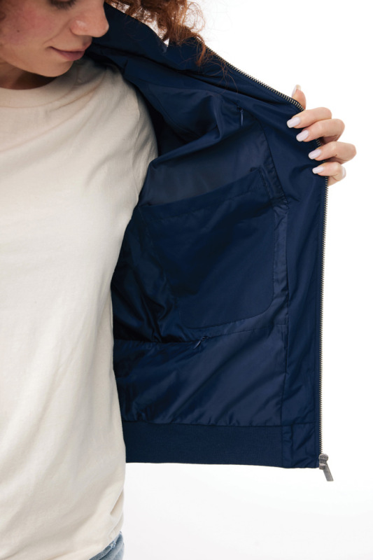 IQONIQ Odin mestská bunda z recyklovaného polyesteru námornícka modrá M 12