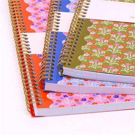Špirálový zošit, A4+, linajkový, 100 listov, PUKKA PAD "Floral Jotta Notebook", mix 8