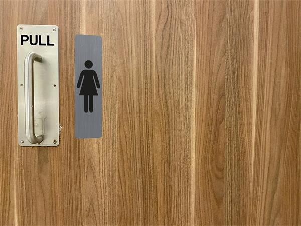 Informačná tabuľka, samolepiaca, 4,4x16,5 cm, hliníkový vzhľad, EXACOMPTA, "Pre pánov" 3