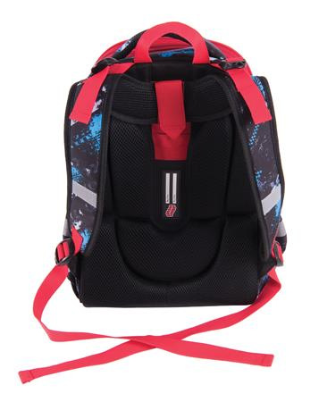 Batoh, anatomický, PULSE "Anatomic Cube Off-Road", čierny-červený 2