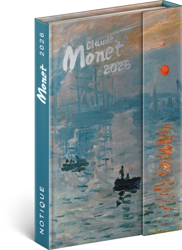 NOTIQUE Týždenný magnetický diár Claude Monet 2026, 11 x 16 cm