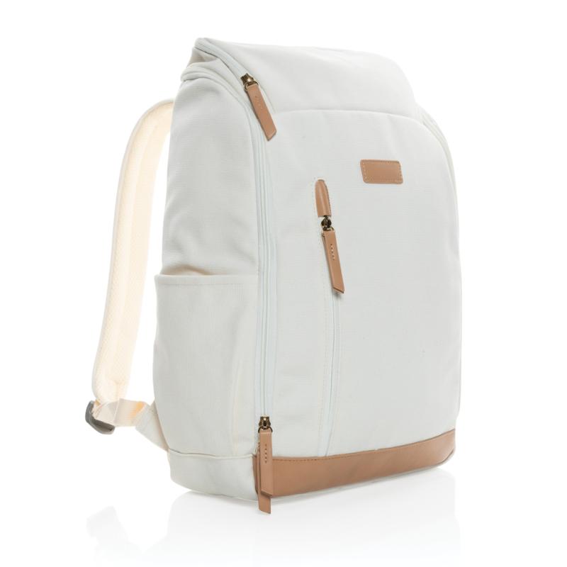 Batoh na 15" notebook Impact z 16 oz. recykl. canvas AWARE™ off white 7