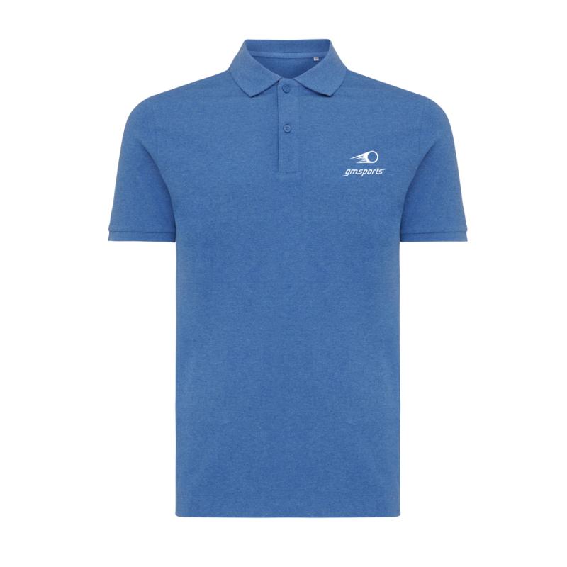 Polo tričko IQONIQ Yosemite z recykl. bavlny heather blue XXS 3