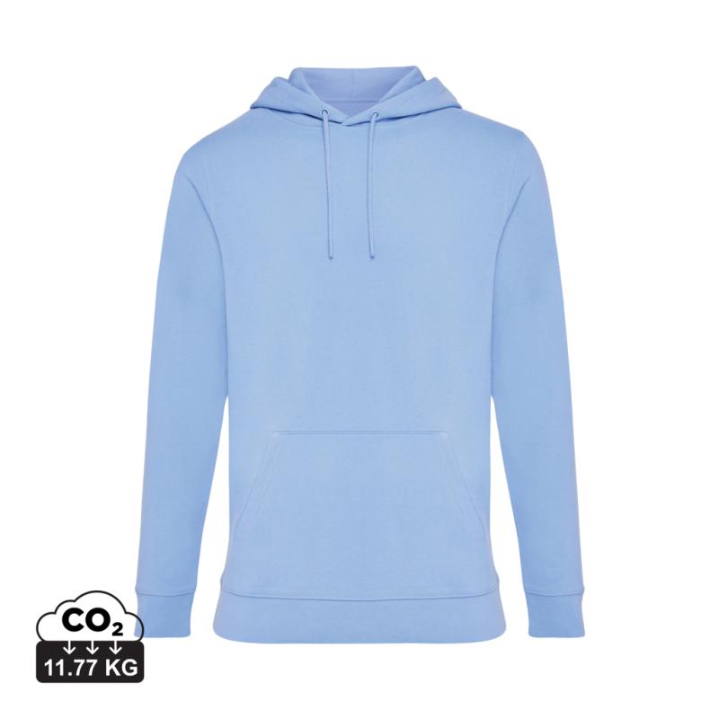 Mikina s kapucňou Iqoniq Jasper z recykl. bavlny sky blue XXXL