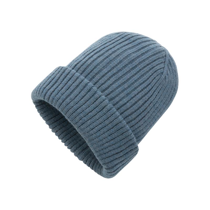 Dvojito pletená beanie čapica Impact z Polylana® AWARE™ Sage blue 1