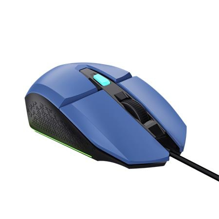 Myš, drôtová, optická, gaming, LED, TRUST "GXT109B Felox", modrá 2