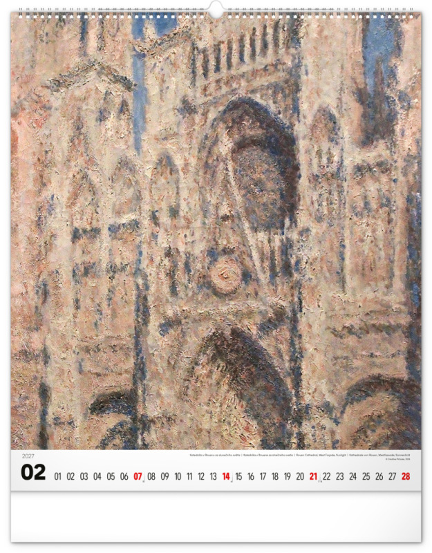 NOTIQUE Nástenný kalendár Claude Monet 2027, 48 x 56 cm 2