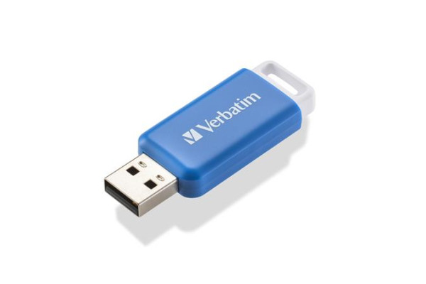 USB kľúč, 64GB, USB 2.0, VERBATIM "Databar", modrý 3