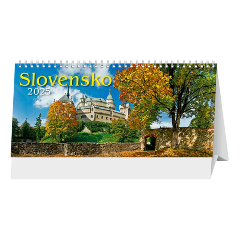 Stolový kalendár Slovensko riadkové 2025