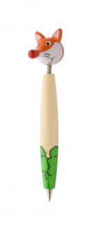 Zoom drevené guľôčkové pero, líška