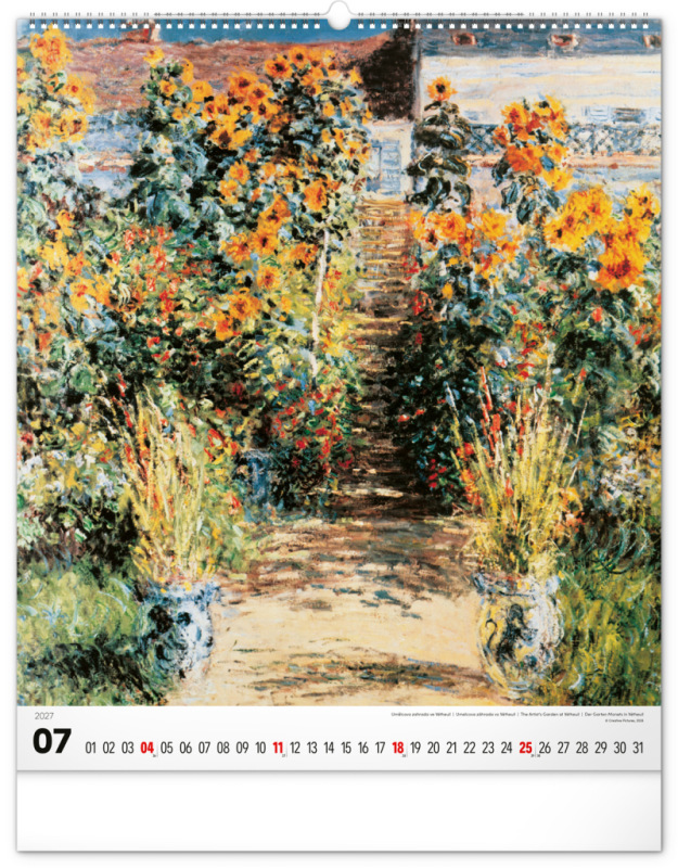 NOTIQUE Nástenný kalendár Claude Monet 2027, 48 x 56 cm 7