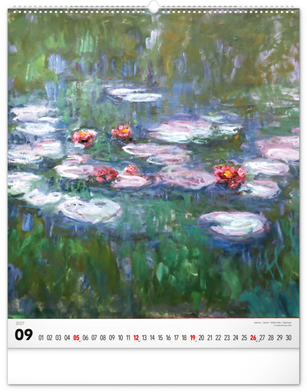 NOTIQUE Nástenný kalendár Claude Monet 2027, 48 x 56 cm 9