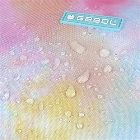 Školská taška, so zipsom, GABOL "Mystic", svetlomodrá, batikovaný efekt 8