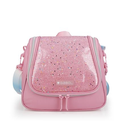 Taška na desiatu, GABOL "Glam", ružová, trblietavá 2
