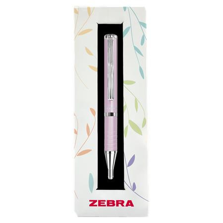 Guľôčkové pero, 0,24 mm, teleskopické, baby ružové telo, ZEBRA "SL-F1", modré 1