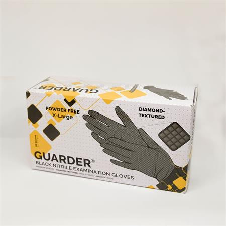 . Ochranné rukavice, jednorazové, nitrilové, 8,4 g, veľkosť XL, 90 ks, nepudrované, čierne
