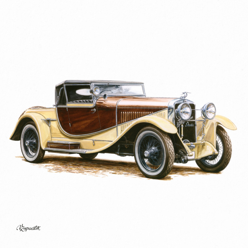 NOTIQUE Poznámkový kalendár Classic Cars – Václav Zapadlík 2026, 30 x 30 cm 10