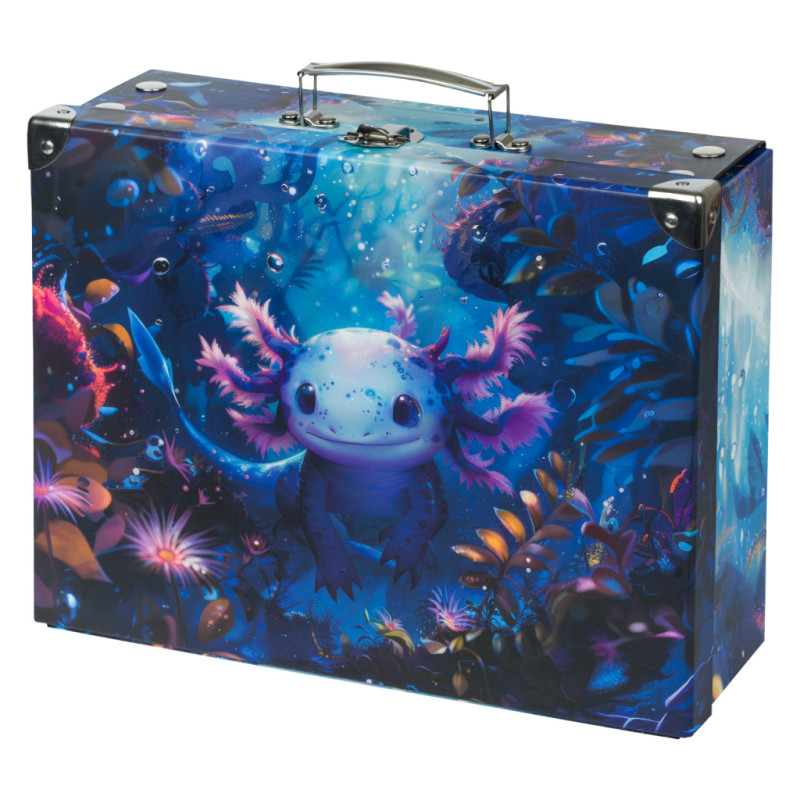 BAAGL Skladací školský kufrík Axolotl s kovaním
