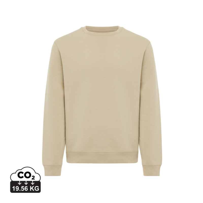 IQONIQ Toria Unisex mikina s okrúhl. výstrihom z rec. bavlny desert XXXL