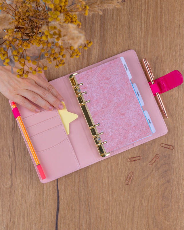 NOTIQUE Refill – Weekly Ring Bound Planner 2027, fuchsia, 12,5 x 19 cm 4