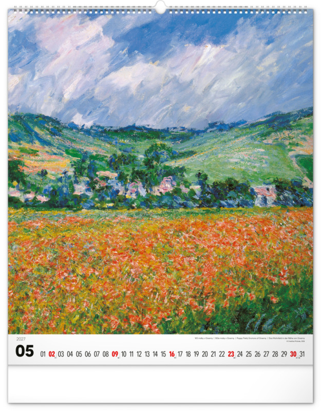 NOTIQUE Nástenný kalendár Claude Monet 2027, 48 x 56 cm 5