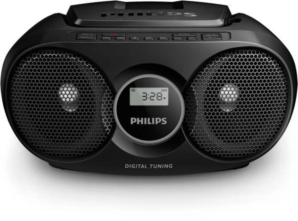 Rádio, s CD prehrávačom, PHILIPS "AZ215", čierne