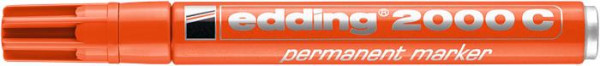 Permanentný popisovač, 1,5-3 mm, kužeľový hrot, EDDING "2000", oranžový
