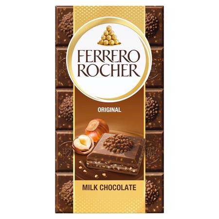 Mliečna čokoláda, 90 g, FERRERO ROCHER "Prémium" s lieskovoorieškovou náplňou 1