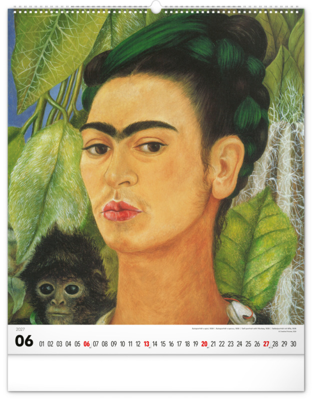 NOTIQUE Nástenný kalendár Frida Kahlo 2027, 48 x 56 cm 6
