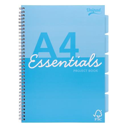 Špirálový zošit, A4, linajkový, 100 listov, PUKKA PAD "Unipad Essentials Project Book", mi