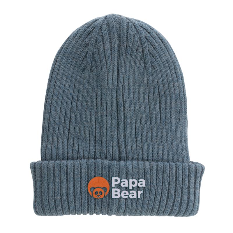 Dvojito pletená beanie čapica Impact z Polylana® AWARE™ Sage blue 5