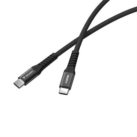 USB kábel, USB-C - USB-C, 1,2 m, 100W, magnetický, VERBATIM, čierna 2