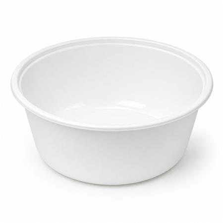 . Plastový tanier na polievku, uzatvárateľný viečkom, 750 ml, 50 ks, biely