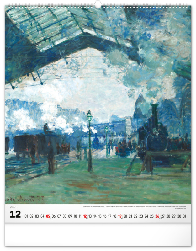NOTIQUE Nástenný kalendár Claude Monet 2027, 48 x 56 cm 12