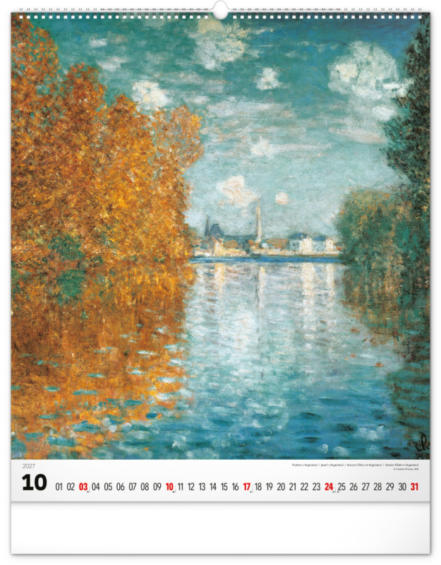 NOTIQUE Nástenný kalendár Claude Monet 2027, 48 x 56 cm 10