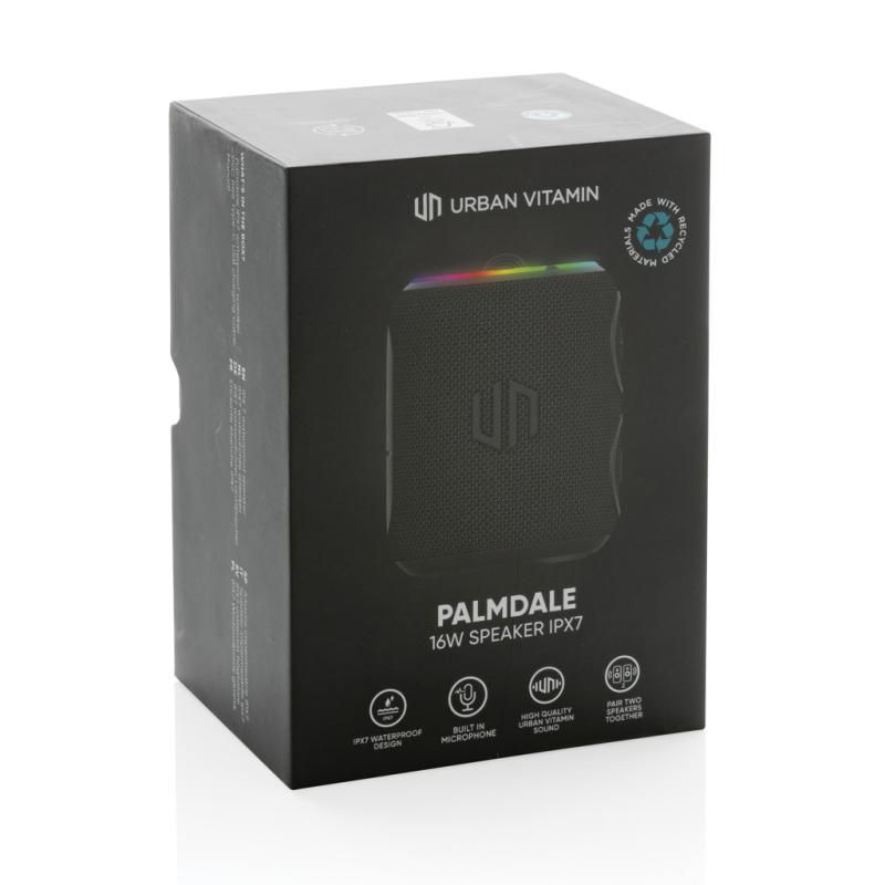 Reproduktor IPX7 16W Urban Vitamin Palmdale z RCS plastu čierna 16