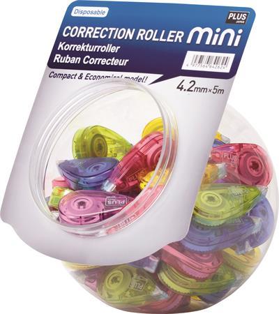 Korekčný roller, disolej, mini, 5 mm x 6 m, PLUS, rôzne farby